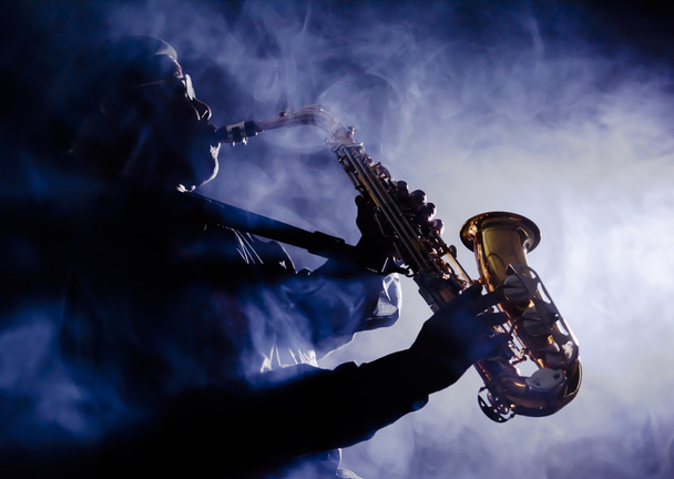 Musician playing saxophone - Φωτογραφία, εικόνα