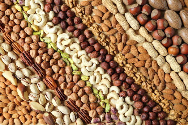 Varieties of nuts. - Фото, изображение