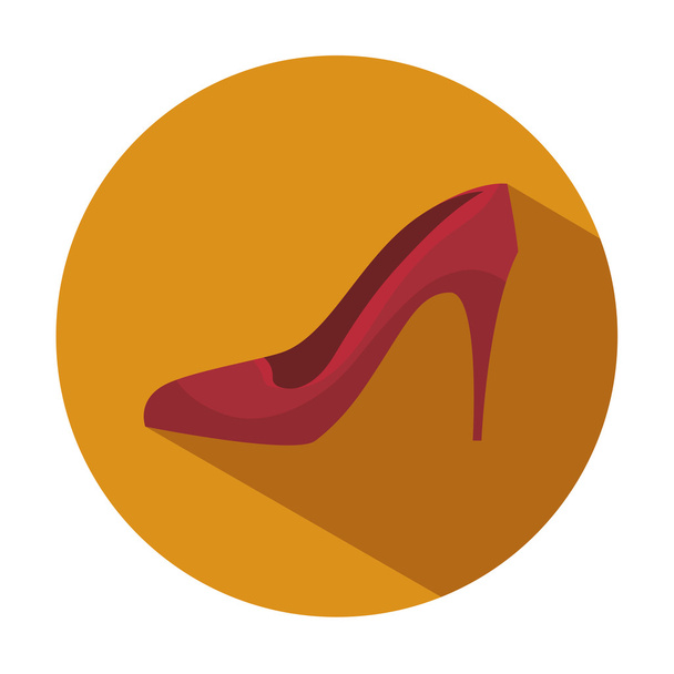 Ayakkabı Moda kadın izole simgesi - Vektör, Görsel