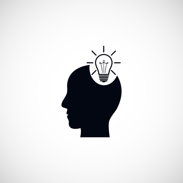 Pictogramme de l'icône du concept d'ampoule
 - Photo, image