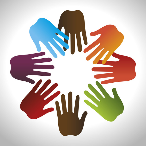 helping hands concept  icon - Vector, Image