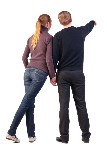 Back view of young couple - Photo, image