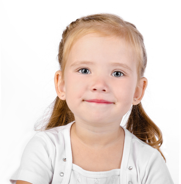 Portrait of cute smiling little girl - Фото, изображение