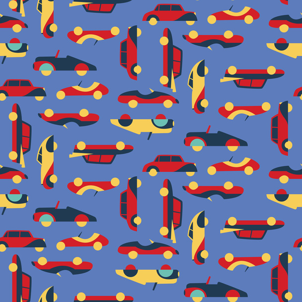 Seamless patter with cars. Can be used for textile, kids clothes - Διάνυσμα, εικόνα