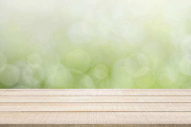dřevo stolu panel na zeleném pozadí - Fotografie, Obrázek