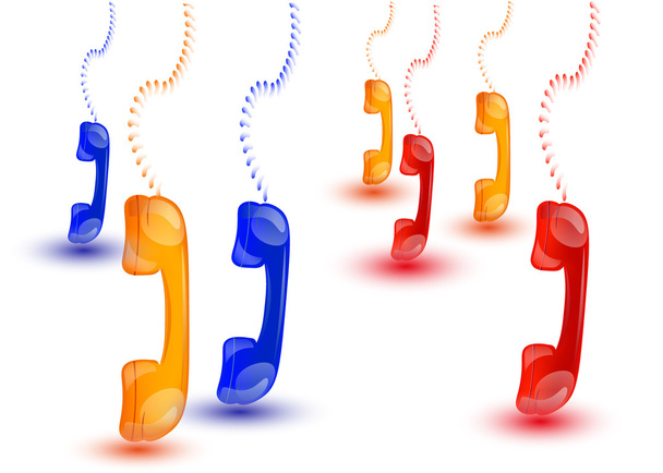 Poignées suspendues de téléphone coloré, illustration vectorielle
 - Vecteur, image
