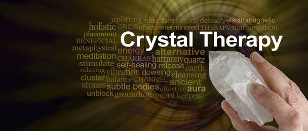 Crystal Therapy Word Cloud  - Foto, afbeelding
