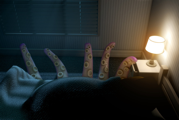 das Monster unter dem Bett - Foto, Bild