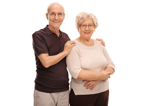 Elderly couple posing together - Foto, Imagen