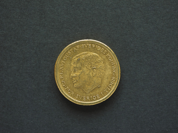10 Corona sueca (SEK) moneda, moneda de Suecia (SE
) - Foto, imagen