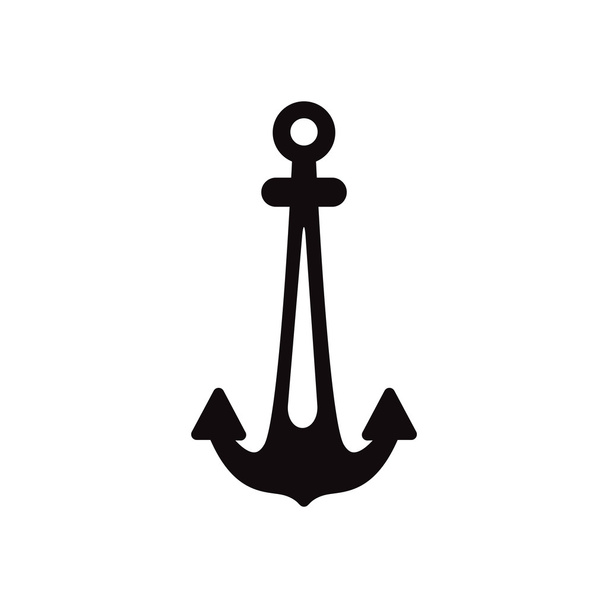 icône vectorielle noire sur fond blanc ancre de mer
 - Vecteur, image