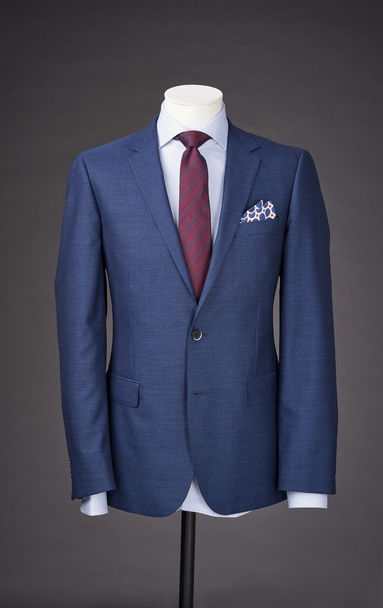 men business suit on grey background - Zdjęcie, obraz