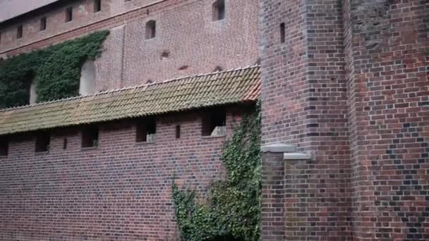The Castle of the Teutonic Order in Malbork is the largest castle in the world by surface area. It was built in Marienburg, Prussia by the Teutonic Knights, in a form of an Ordensburg fortress. - Footage, Video