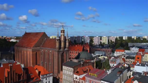Timelapse: Parish of the Assumption of Blessed Virgin Mary and Blessed Stephen Vincent Frelichowski in Torun, Poland - Roman Catholic parish in Diocese of Torun, in deanery. Erected on April 1, 1831. - Footage, Video