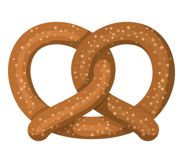 delicioso icono aislado pretzel
 - Vector, Imagen