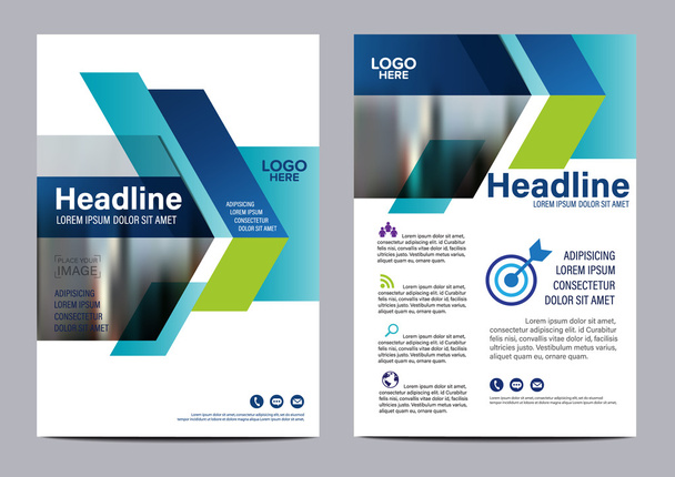 Brochure lay-out ontwerpsjabloon. Jaarlijkse verslag Flyer Leaflet vector - Vector, afbeelding