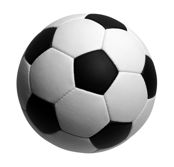 Футбольный мяч изолирован на белом  - Фото, изображение