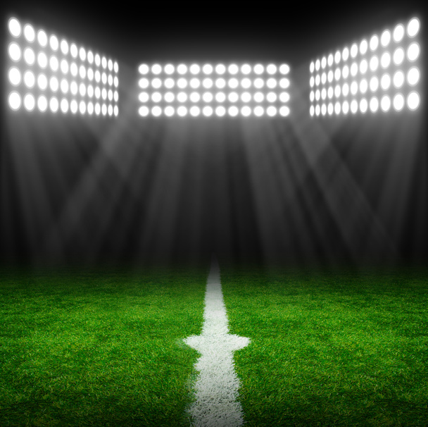 Fußballstadion mit Lichtern - Foto, Bild