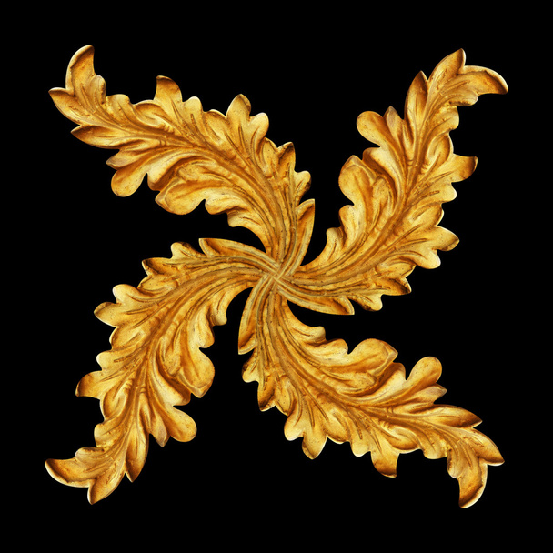 Elementi ornamentali, disegni floreali d'oro vintage - Foto, immagini