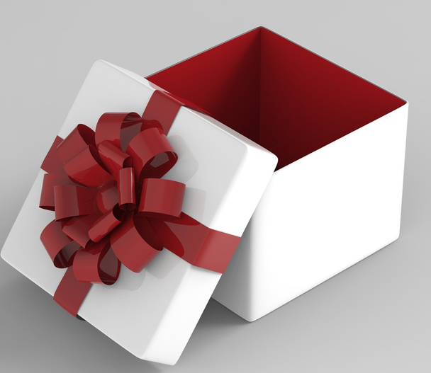3d render Gift box with bow. - Photo, Image