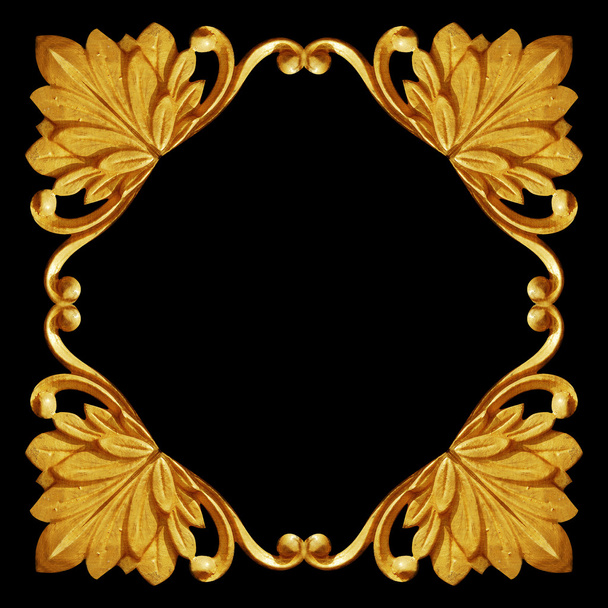 Elementos decorativos, diseños florales de oro vintage - Foto, imagen