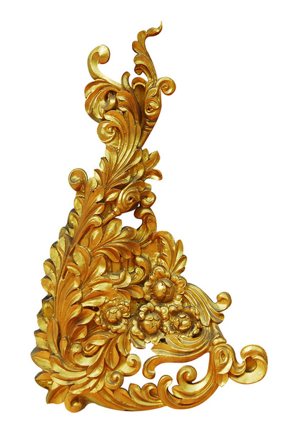 Декоративные элементы, винтажные золотые цветочные композиции - Фото, изображение