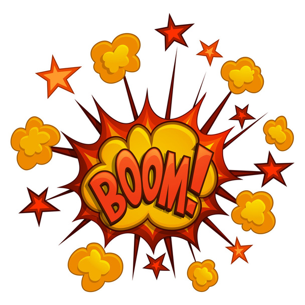 cartoon boom and comic book explosion.   - Vector, Image