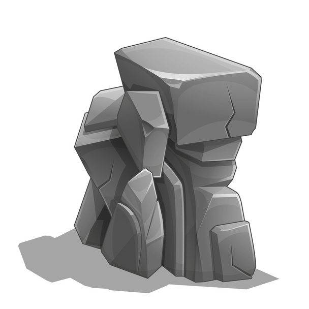 Dibujos animados rocas isométricas pesadas
  - Vector, imagen