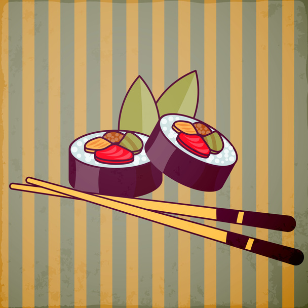 Pálcika sushi tekercs - Vektor, kép