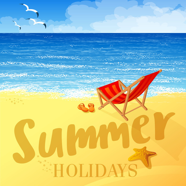 zomer vakantie achtergrond - Vector, afbeelding