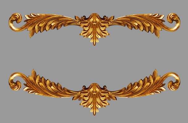 Елементи орнаменту, вінтажний золотий квітковий дизайн
 - Фото, зображення