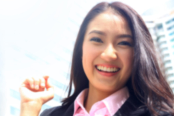 Portret van Aziatische jeugd zakelijke vrouw blik briljant close-up een - Foto, afbeelding