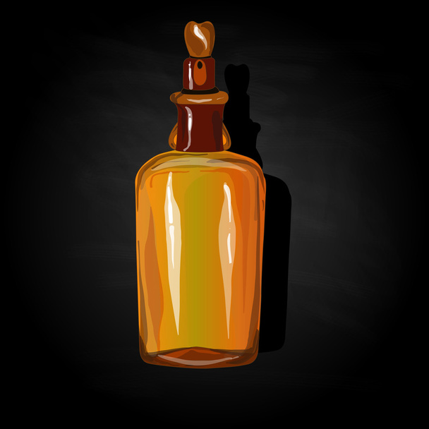 chemical glass bottle vintage - Διάνυσμα, εικόνα