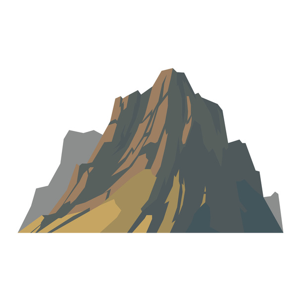 Mountain vector illustration isolated - Vector, afbeelding