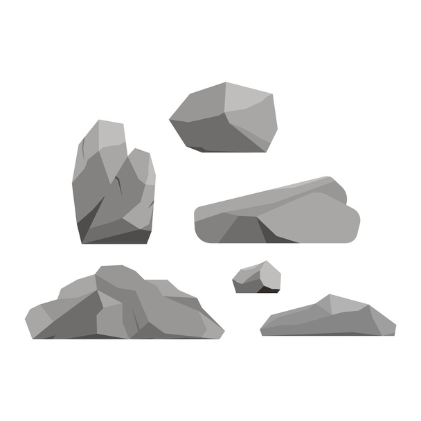 Ilustración de vectores de rocas y piedras
 - Vector, Imagen