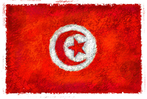 Dibujo de la bandera de Túnez
 - Foto, imagen