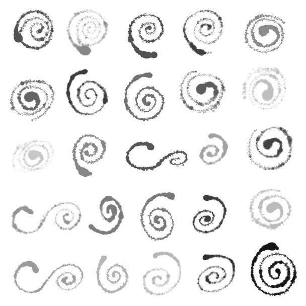 zestaw szkicowy spirale rysowane ręcznie - Wektor, obraz
