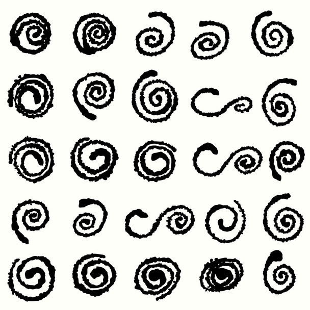 serie di spirali abbozzate nere disegnate a mano
 - Vettoriali, immagini