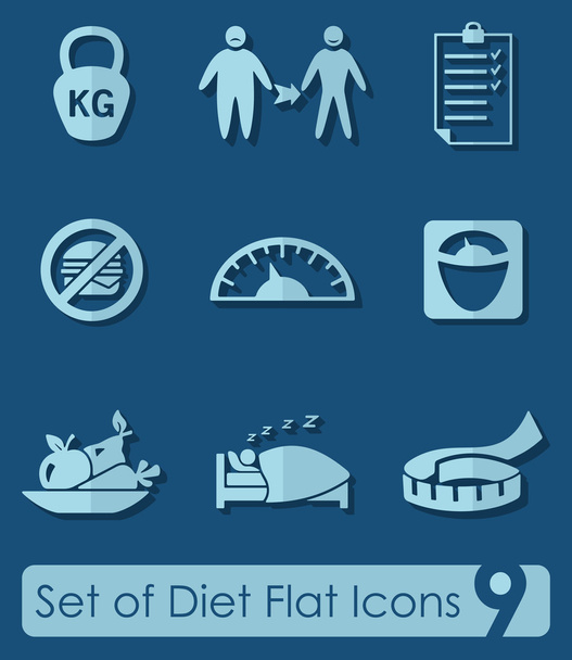 zestaw ikon diety - Wektor, obraz