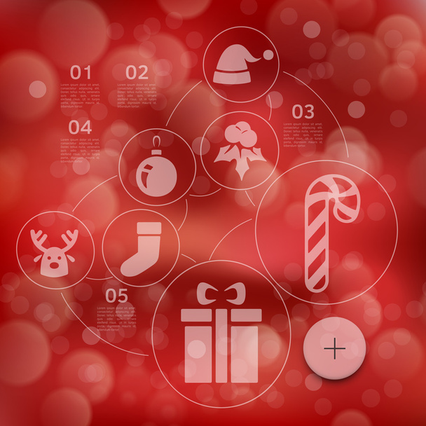 Christmas infographic background - Vector, Image
