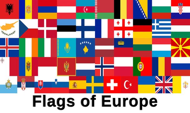 Flaggen Europas - Foto, Bild