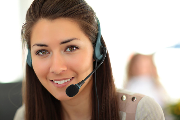 Female customer support operator - Фото, изображение