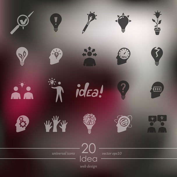 Set of idea icons - Vector, Image