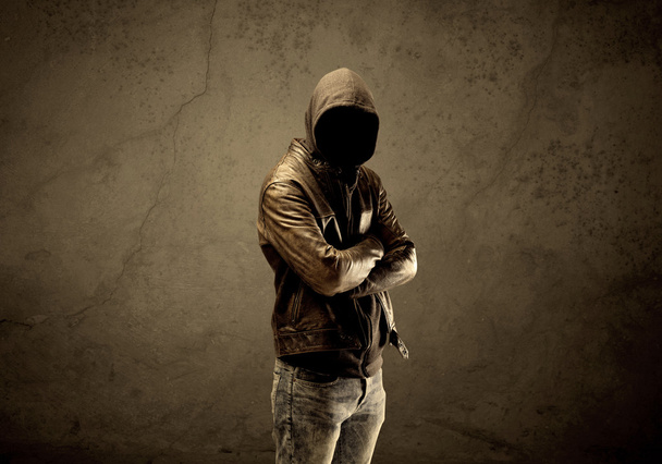 Undercover hooded stranger in the dark - Fotografie, Obrázek