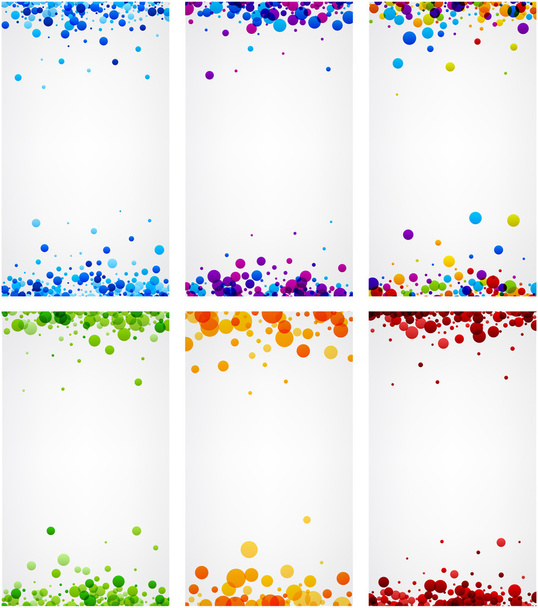 Backgrounds set with color drops. - Vector, afbeelding