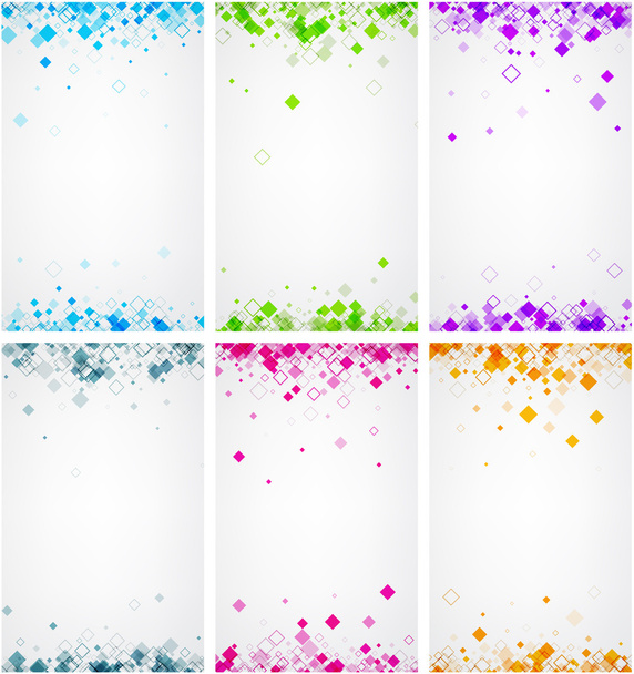 Backgrounds set with geometric pattern. - Vector, Image