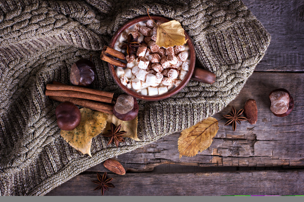 Горячий какао с зефиром - Фото, изображение
