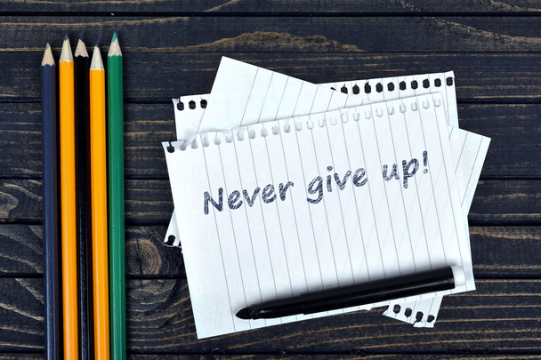 Never give up text on notepad and office tools - Фото, изображение