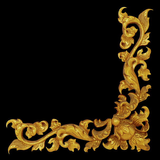 Elementy ornament, złoty rama kwiatowe - Zdjęcie, obraz