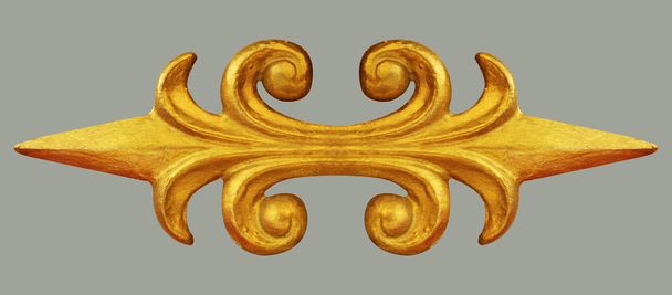 Ornament zlata pokoveného ročník květinové, viktoriánský styl - Fotografie, Obrázek